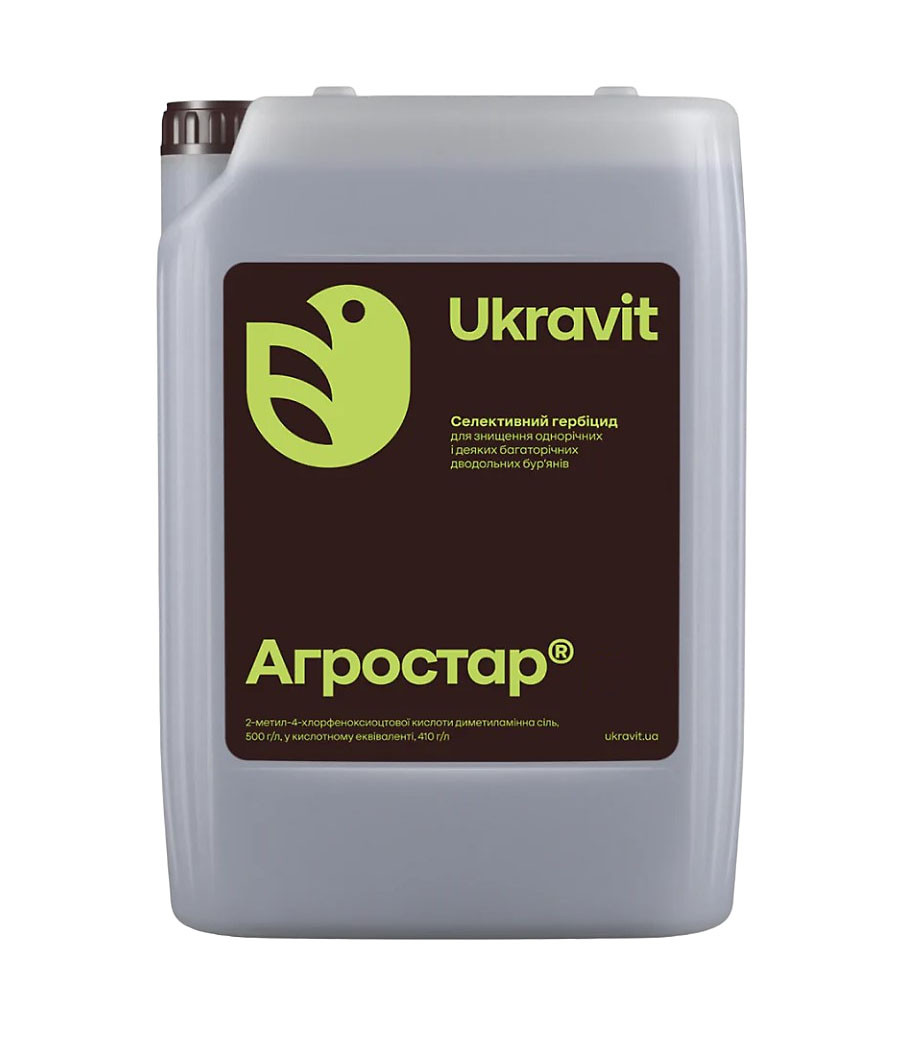 Агростар 10л, гербіцид, диметиламінна сіль 500 г/л, Укравіт
